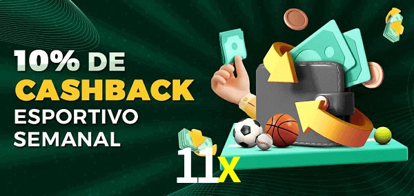 10% de bônus de cashback na 11x