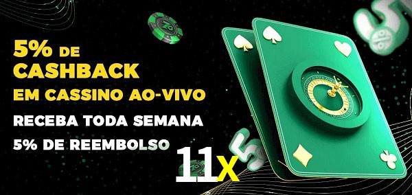 Promoções do cassino ao Vivo 11x